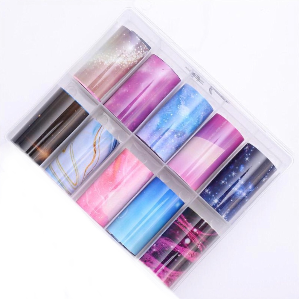 Galaxy Print - Transfer Nail Foil Art - G7